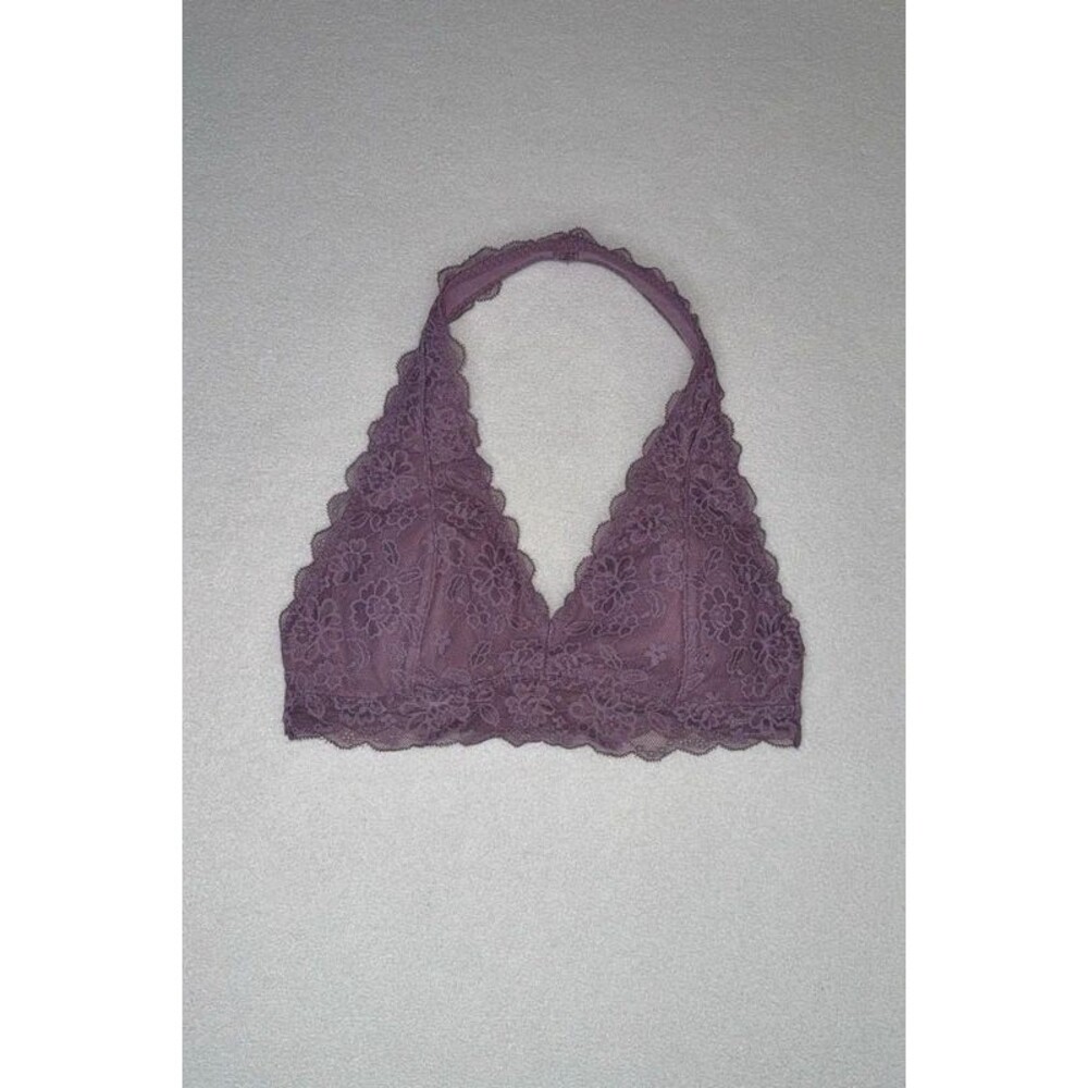 Hollister Gilly Hicks Purple Lace Halter Bralette XS
